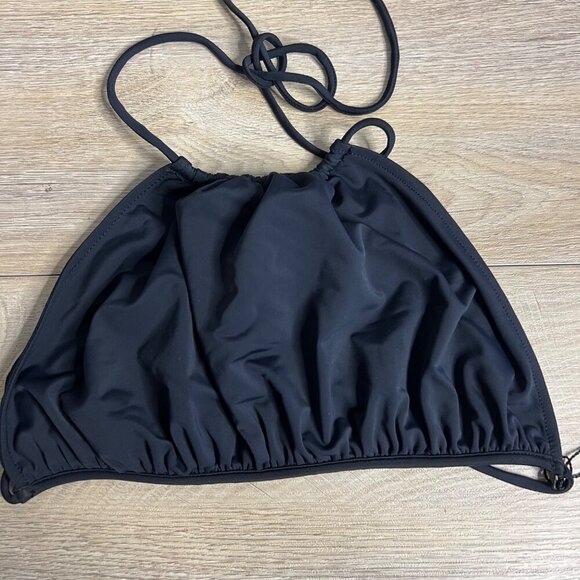 NWT Rachel Pally Tahoe Halter Bikini Swim Top Black Small‎ - Picture 3 of 6